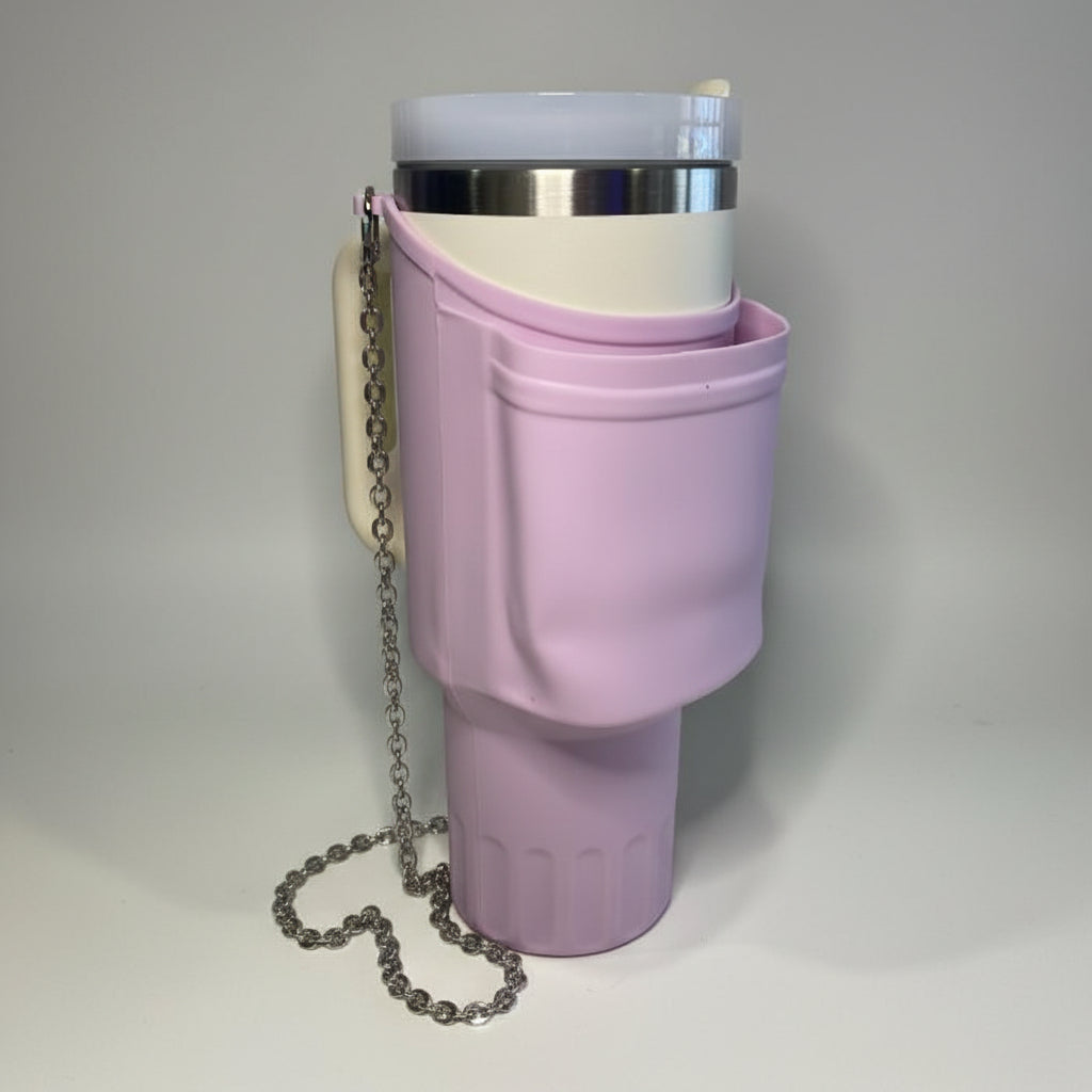 HOLDER DE STANLEY CON CORREA - SILICON MORADO LILA