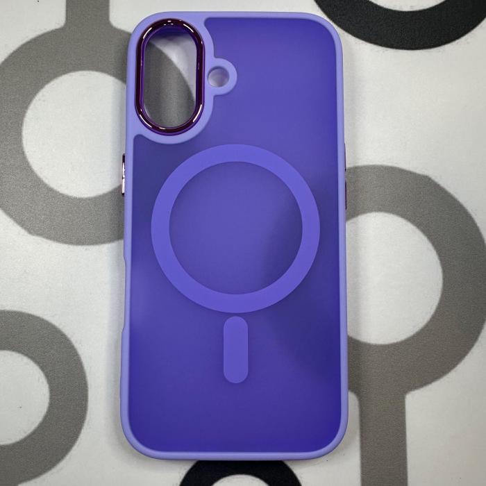 IPHONE 16 - SEMI TRANSPARENTE MAGSAFE MORADO LILA