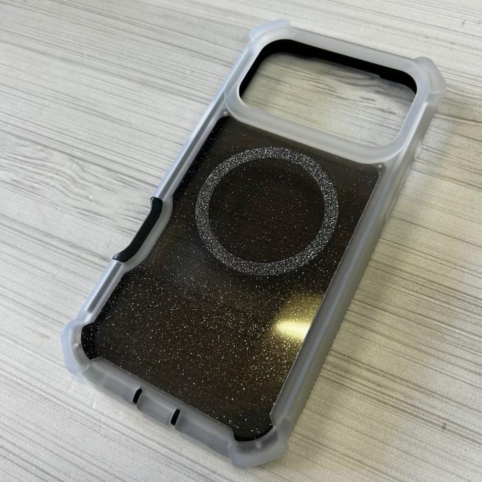 IPHONE 17 PRO MAX - CASE GLITTER DOBLE ENSAMBLE BLACK