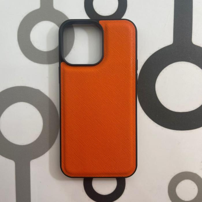 IPHONE 12 PRO MAX - COBERTOR DE CUERO NARANJA