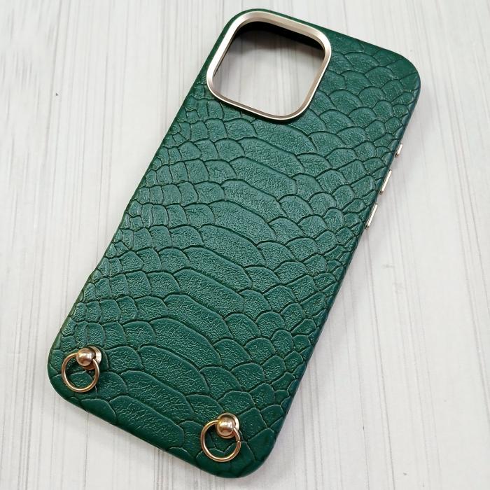 IPHONE 16 PRO MAX - GREEN CROC CASE
