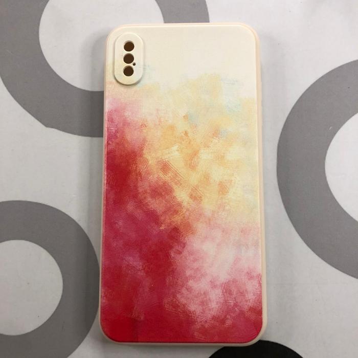IPHONE XS MAX - CANVAS PAINTING ROJO & NARANJA