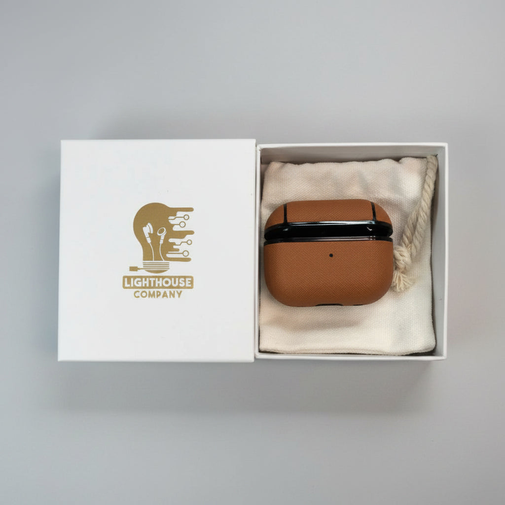 AIRPODS PRO 2 - COBERTOR DE CUERO BROWN