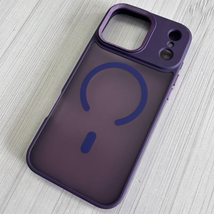 IPHONE 17 PRO MAX - CASE MAGSAFE SEMITRANSPARENTE MORADO