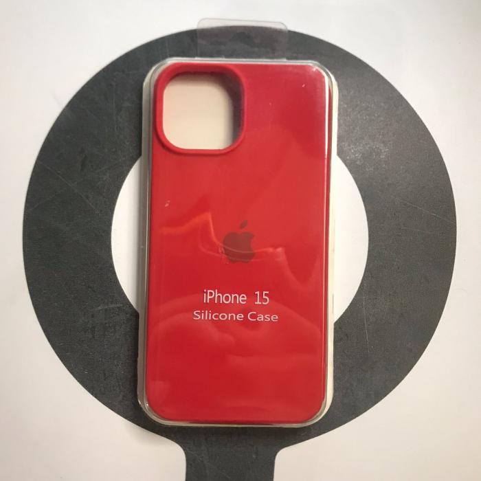 IPHONE 15 - SILICON CASE ROJO