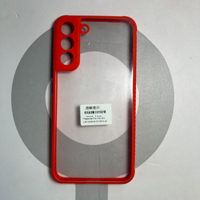 SAMSUNG GALAXY S22 - TRANSPARENTE ORILLA ROJA