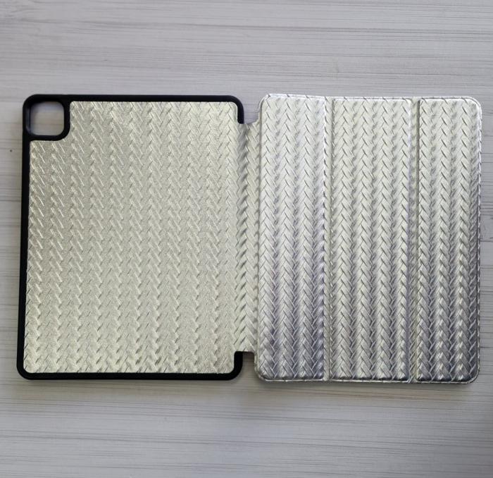 IPAD PRO 11/ AIR 4/5 - COBERTOR TIPO AGENDA TORNASOL PLATEADO