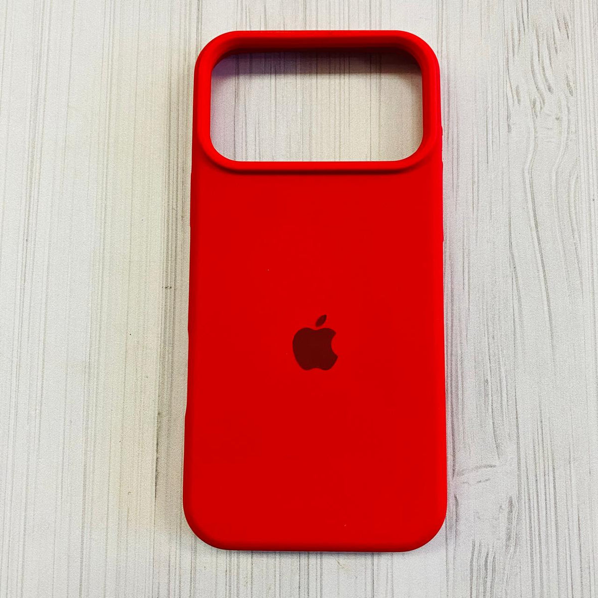 IPHONE 17 PRO MAX - SILICON CASE ROJO MANZ NEGRA