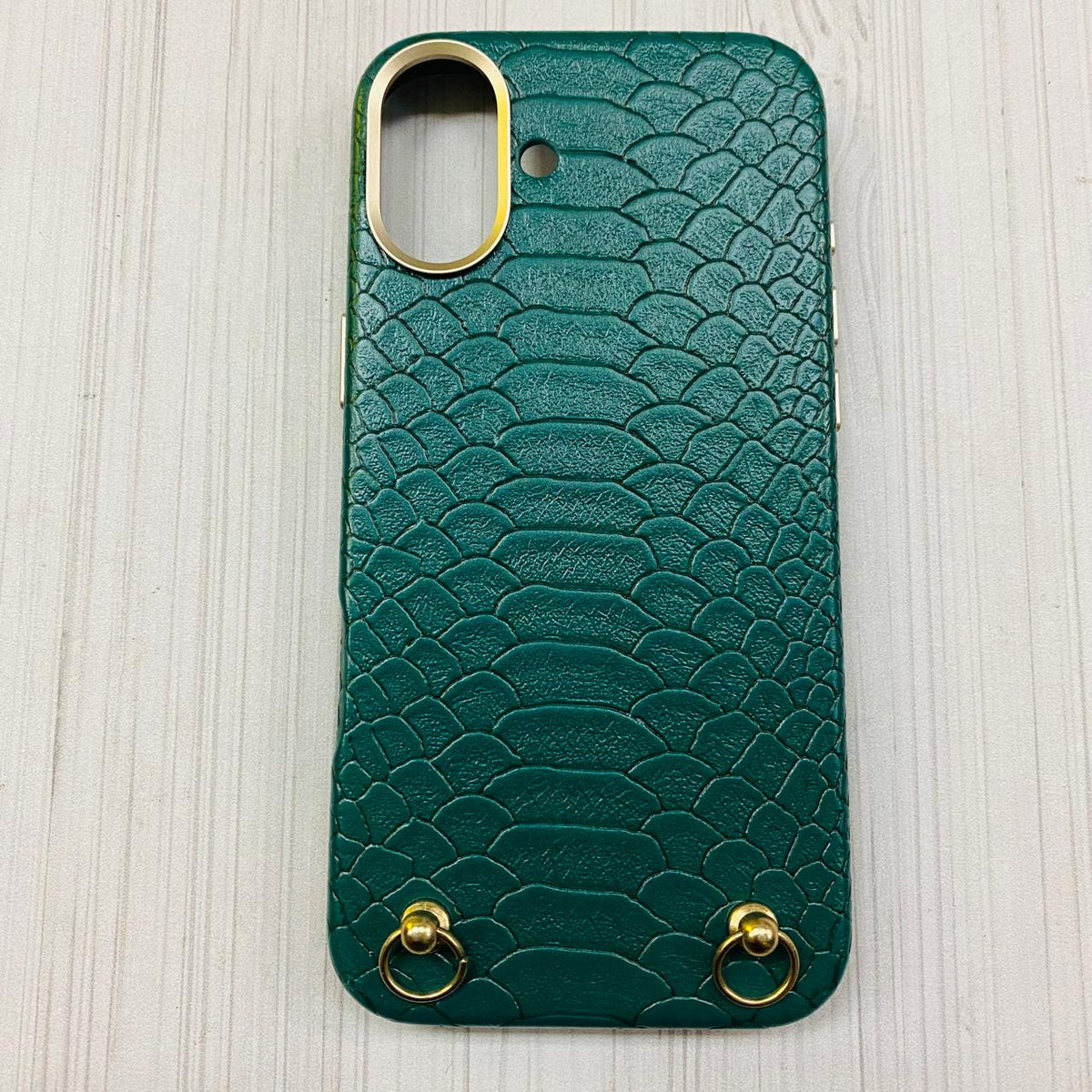 IPHONE 16 PLUS - GREEN CROC CASE