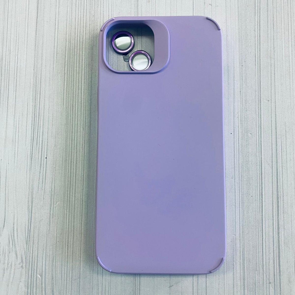 IPHONE 15 PLUS - SILICON CASE CON VIDRIOS DE CÁMARA MORADO LILA