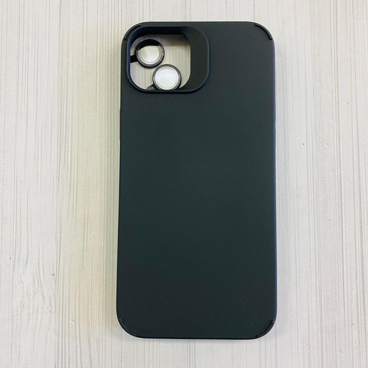 IPHONE 15 PLUS - SILICON CASE CON VIDRIOS DE CÁMARA NEGRO