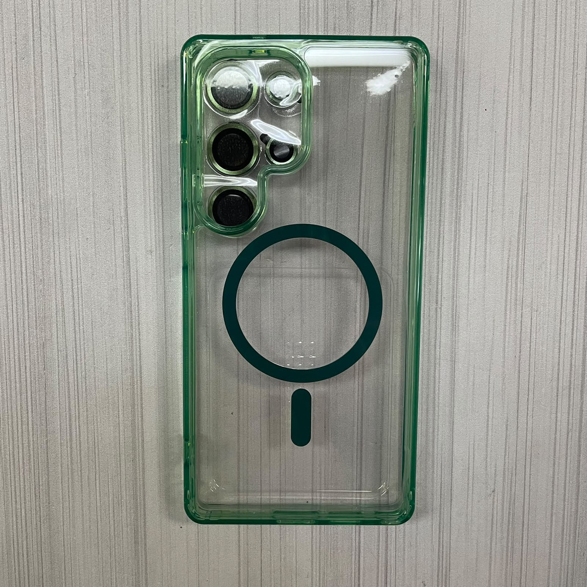 SAMSUNG GALAXY S25 ULTRA - CLEAR CASE VERDE CON VIDRIOS DE CAMARA