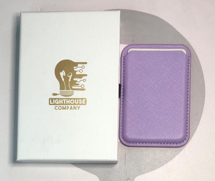 MAGSAFE WALLET LEATHER - MORADO LILA