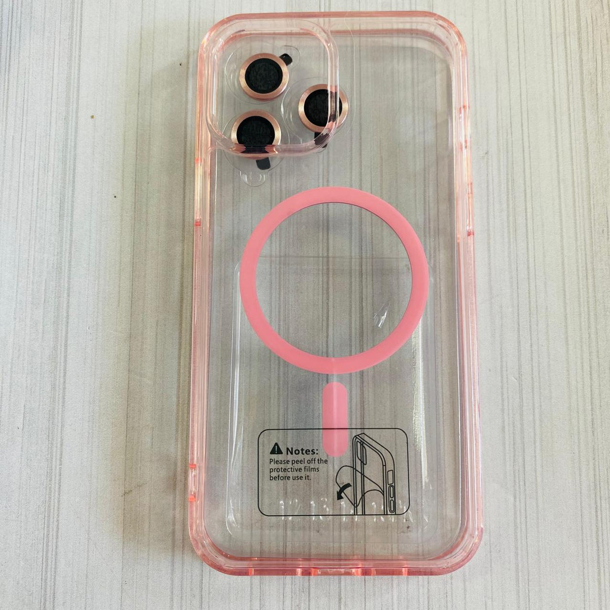 IPHONE 15 PRO MAX - CASE CON VIDRIOS DE CÁMARA CLEAR/GREEN