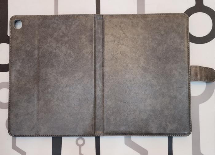 IPAD 9.7 AIR1/AIR2/PRO/2017-2018 - COBERTOR TIPO AGENDA DE GAMUSA GRIS