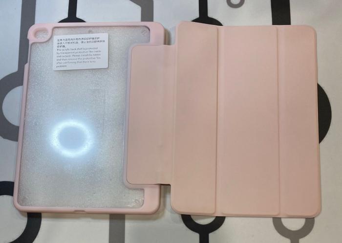 IPAD MINI 4/5 - COBERTOR CLEAR ORILLA ROSADA