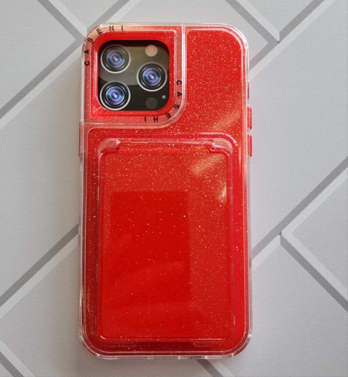 IPHONE 11 PRO - CASE CON ESPEJO ROJO