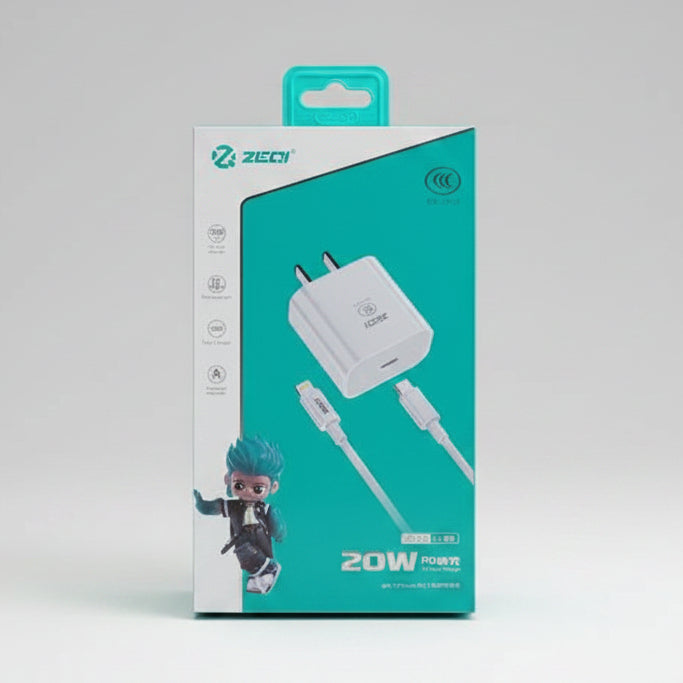ZEQI CARGADOR COMPLETO DE 20W DE IPHONE