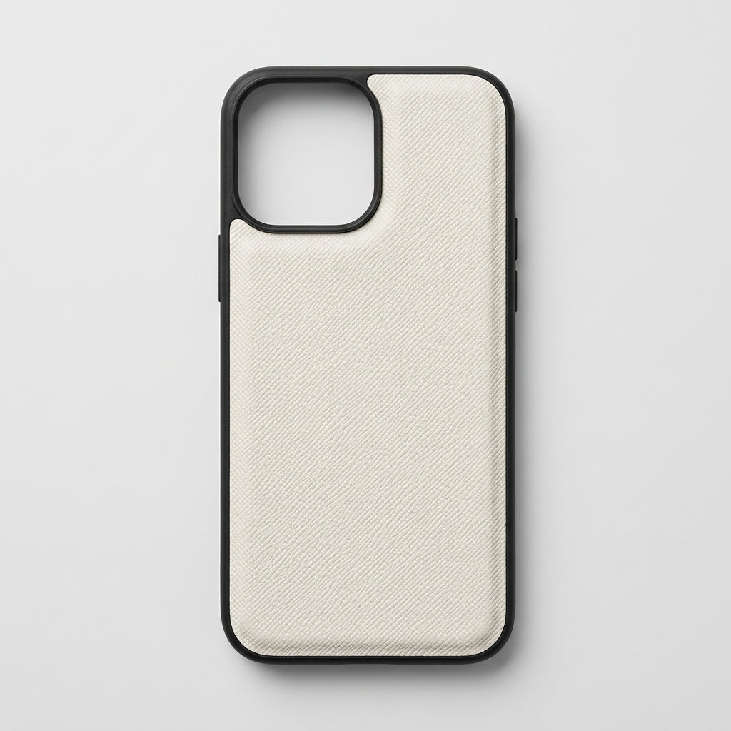 IPHONE 14 PRO - COBERTOR DE CUERO BLANCO
