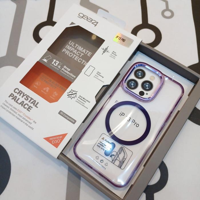 IPHONE 13 PRO - GEAR4 CASE CLEAR MAGSAFE PURPLE