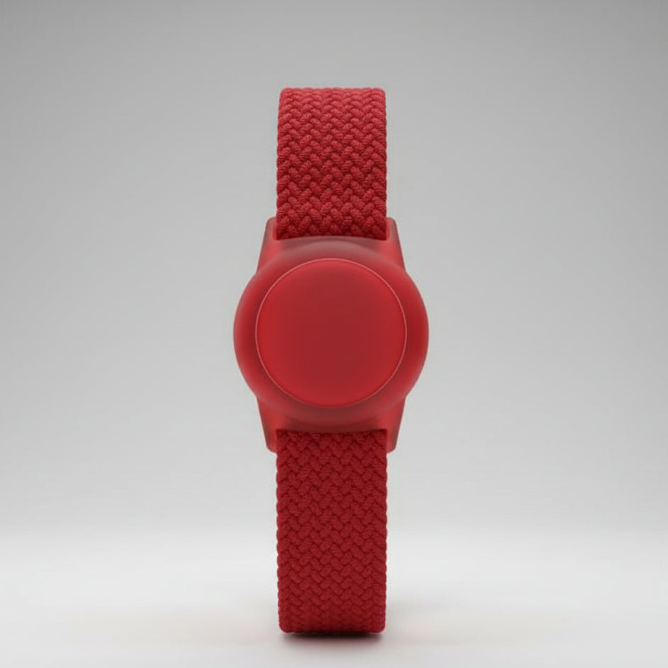 BRAZALETE PARA AIRTAG TRENZADO ROJO