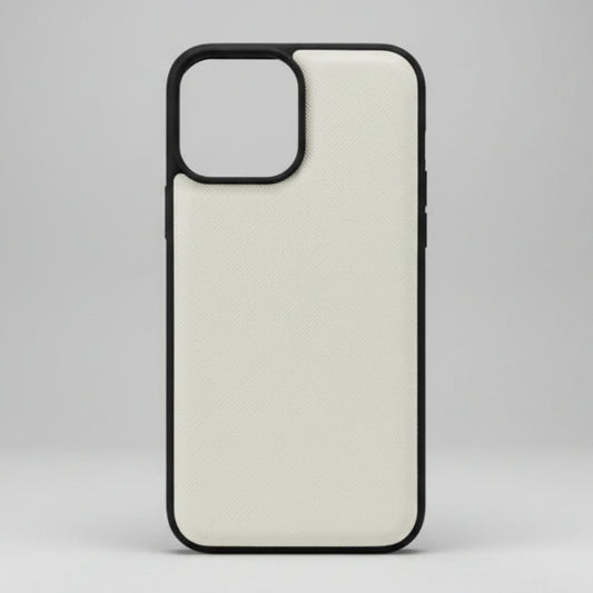 IPHONE 13 PRO MAX - COBERTOR DE CUERO BLANCO