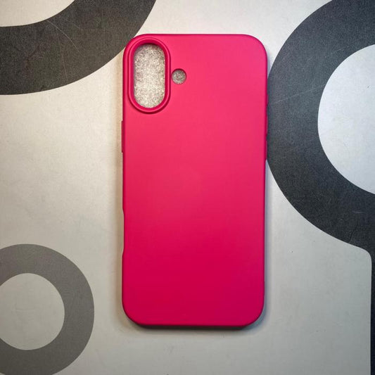IPHONE 16 PLUS - SILICON CASE ROSADO NEON