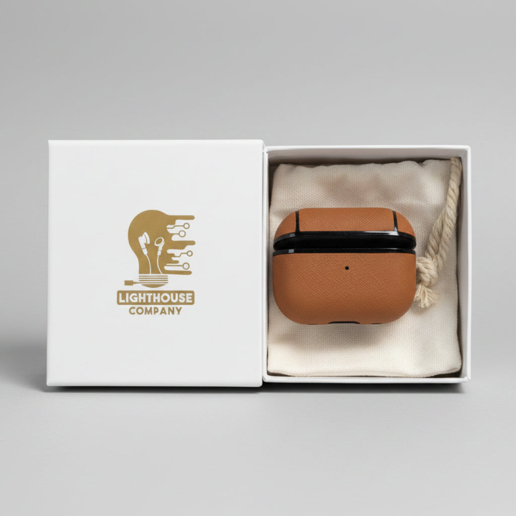 AIRPODS 3RA GENERACION - COBERTOR DE CUERO BROWN