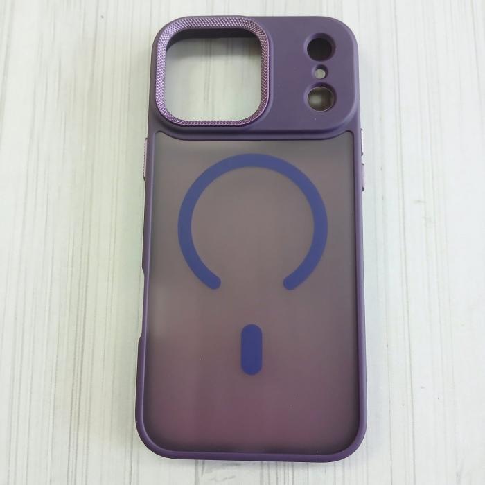 IPHONE 17 PRO MAX - CASE MAGSAFE SEMITRANSPARENTE MORADO
