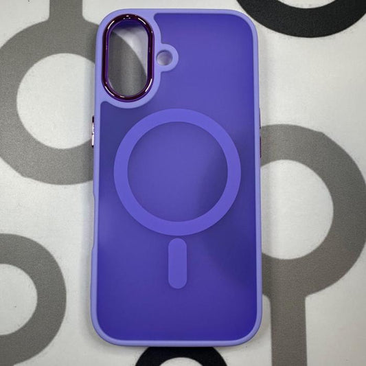 IPHONE 16 - SEMI TRANSPARENTE MAGSAFE MORADO LILA