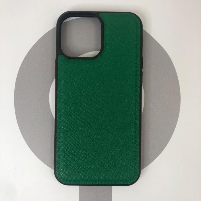 IPHONE 14 PLUS - COBERTOR DE CUERO VERDE OLIVO