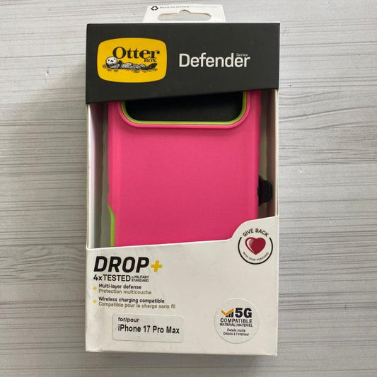 IPHONE 17 PRO MAX - OTTER DEFENDER ROSADO/VERDE