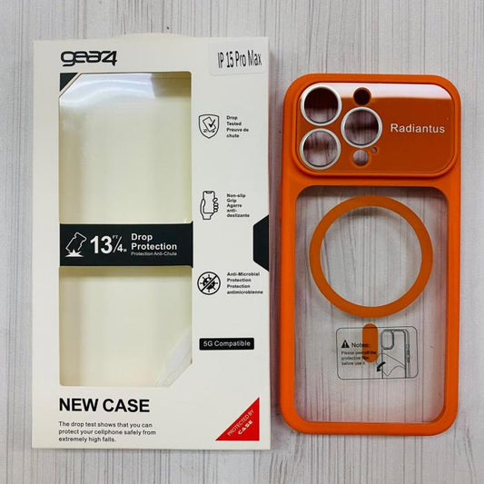 IPHONE 15 PRO MAX - GEAR4 CASE CLEAR ORILLA ORANGE