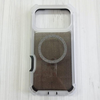 IPHONE 17 PRO MAX - CASE GLITTER DOBLE ENSAMBLE BLACK