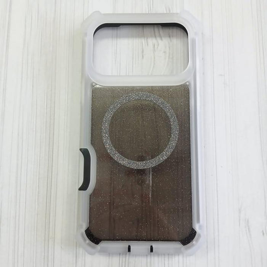IPHONE 17 PRO MAX - CASE GLITTER DOBLE ENSAMBLE BLACK