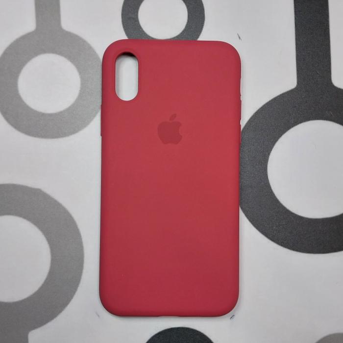 IPHONE XS MAX - COBERTOR SILICON ROJO OPACO