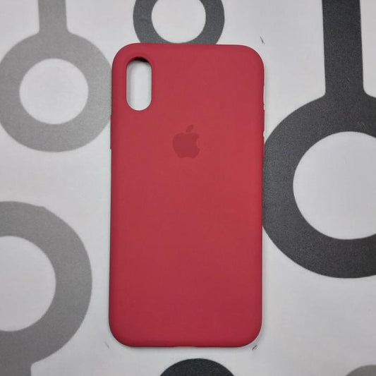 IPHONE XS MAX - COBERTOR SILICON ROJO OPACO