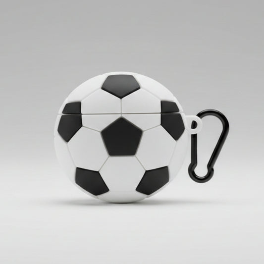 AIRPODS CASE 1&2 - PELOTA NEGRO CON BLANCO