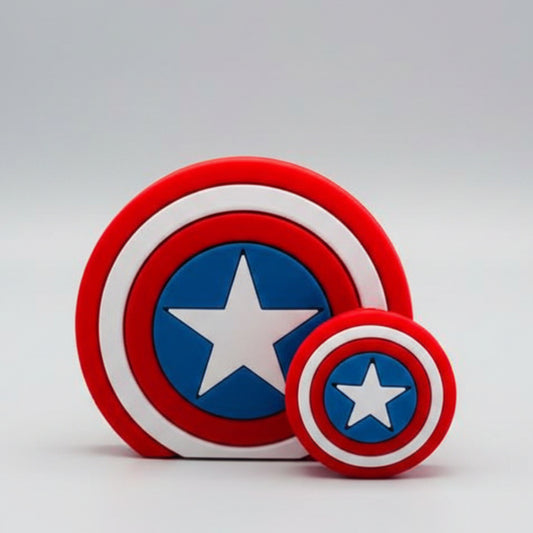 PROTECTOR DE CABLE/CUBO 25w - ESCUDO CAPITAN AMERICA