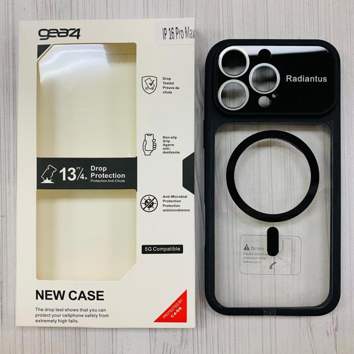 IPHONE 16 PRO MAX - GEAR4 CASE CLEAR ORILLA BLACK