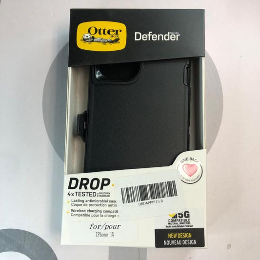 IPHONE 15 - OTTER DEFENDER NEGRO