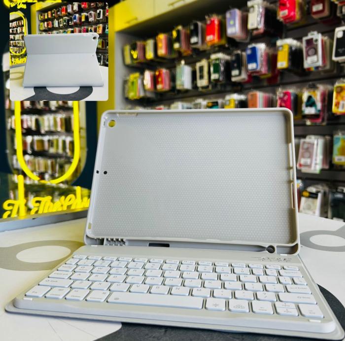 IPAD 10.2/10.5 7,8,9 - COBERTOR GRIS CON TECLADO