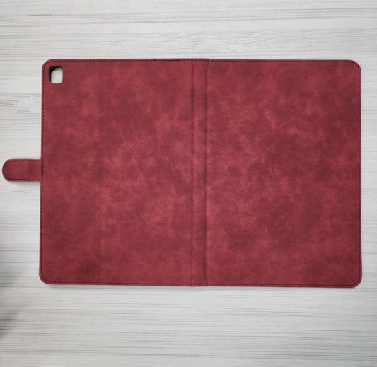 IPAD 10.2/10.5 - CASE TIPO AGENDA GAMUZA ROJO