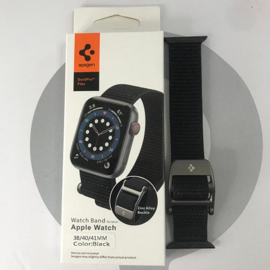 BANDA SPIGEN NYLON CON BROCHE 38/40/41 - NEGRO