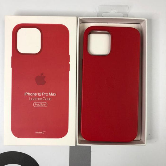 IPHONE 12 PRO MAX - COBERTOR DE CUERO MAGSAFE ROJO CEREZA