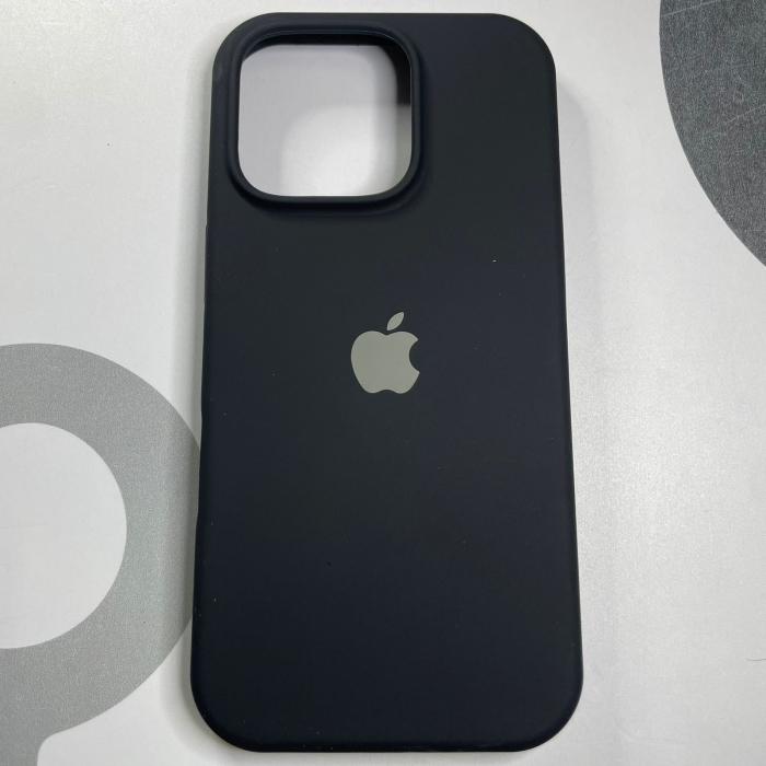 IPHONE 16 PRO - SILICON CASE NEGRO MANZANA GRIS