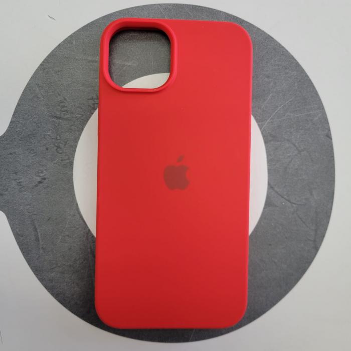 IPHONE 15 PLUS - SILICON CASE ROJO
