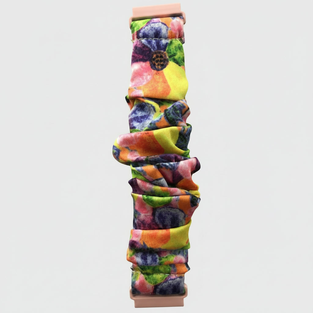 SCRUNCHIE BAND S 22 MM FLORES MULTICOLOR