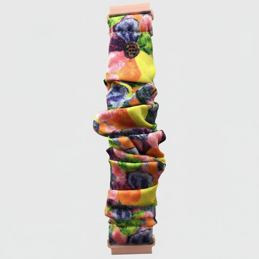 SCRUNCHIE BAND S 22 MM FLORES MULTICOLOR