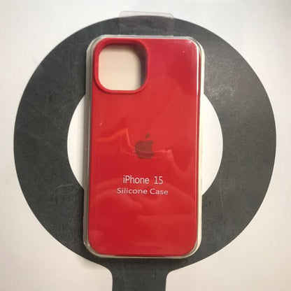 IPHONE 15 - SILICON CASE ROJO
